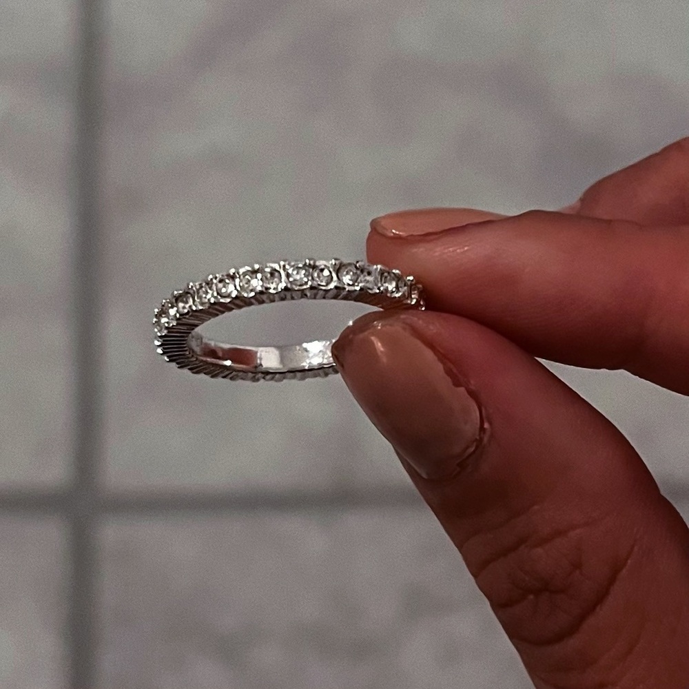 Silver Rhinestone Ring - Picture 3 of 5